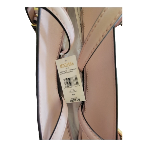 Michael Kors Gilly Large Drawstring Tote Light Powder Blush Pink MK Miami - Picture 6 of 7